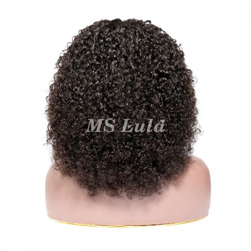 Double Drawn Pissy Curly 4x4 Closure Wig Made By Bundles With Closure | Human Hair Wig | Lace Front